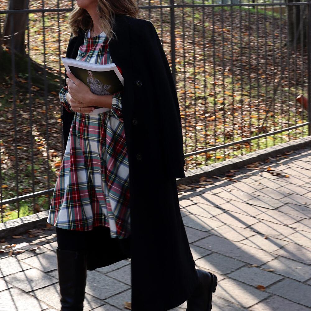 abito tartan rosso